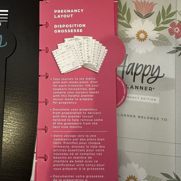 Happy Planner Pregnancy Planner Journal Insert Pages No cover Unused Ring Style - Picture 3 of 8